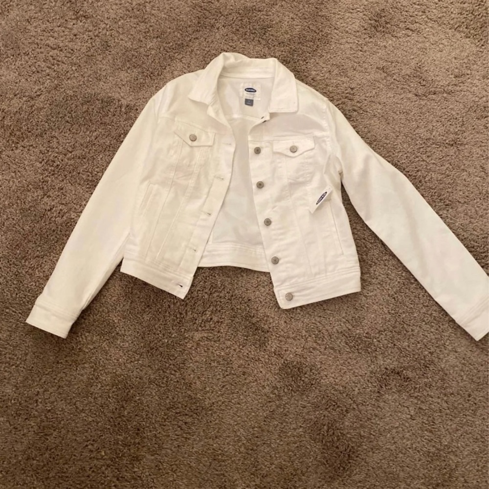 white jean jacket
